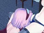 Sakura eating Hinata's pussy, trib until orgasm. Naruto lesbian hentai.