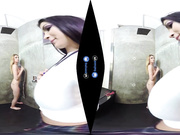 BaDoinkVR Lesbian VR porn shower sex