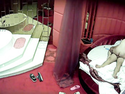 情趣酒店TP素质眼镜男和逼毛很性感的女同事各种体位姿势激情啪啪