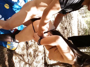 【全網推薦】網紅美女小曼玉穿著黑絲紅高跟山上和網友啪啪野戰 1080P高清無水印